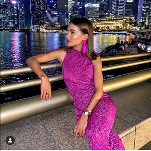 Solace London Sheer maxi dress